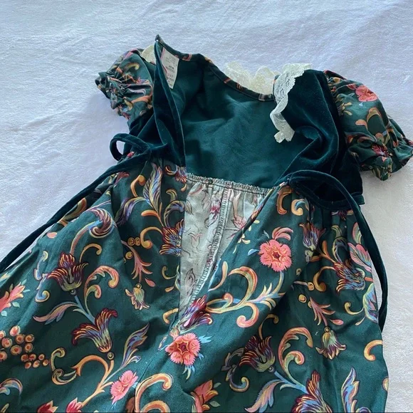 Vintage 1980s Baby Togs Velvet Paisley Jumpsuit